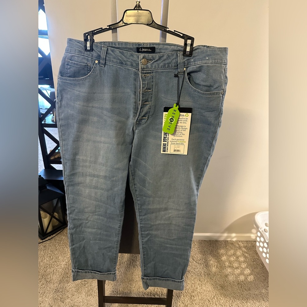 d.jeans - High Waist Girlfriend Ankle jeans - size 16 - NWT